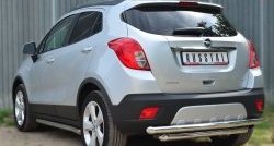 15 399 р. Защита заднего бампера (2 трубы Ø63 мм, нержавейка) SLITKOFF  Opel Mokka (2012-2016)  дорестайлинг  с доставкой в г. Омск. Увеличить фотографию 4