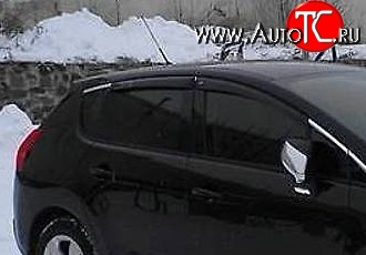 999 р. Комплект дефлекторов окон (ветровиков) 4 шт. Russtal Peugeot 3008 дорестайлинг (2009-2013)  с доставкой в г. Омск