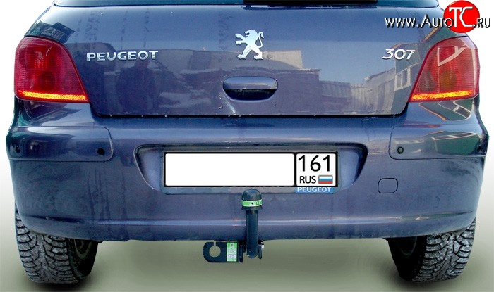 7 749 р. Фаркоп Лидер Плюс  Peugeot 307 ( хэтчбэк 3 дв.,  хэтчбэк 5 дв.) (2001-2008) дорестайлинг, рестайлинг, рестайлинг (Без электропакета)  с доставкой в г. Омск