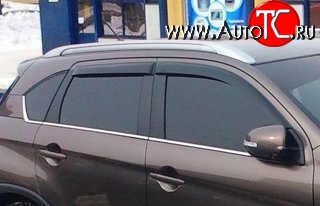 999 р. Комплект дефлекторов окон (ветровиков) 4 шт. Russtal Peugeot 4008 (2012-2017)  с доставкой в г. Омск