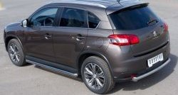 15 799 р. Защита порогов из круглой трубы диаметром 63 мм Russtal Peugeot 4008 (2012-2017) (Защита порогов с со скосами на торцах (вариант 1))  с доставкой в г. Омск. Увеличить фотографию 9