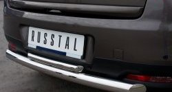 Защита заднего бампера (Ø76 и 42 мм, нержавейка) Russtal Peugeot 4008 (2012-2017)