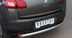 13 099 р. Одинарная защита заднего бампера из трубы диаметром 76 мм Russtal Peugeot 4008 (2012-2017)  с доставкой в г. Омск. Увеличить фотографию 3