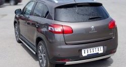 14 999 р. Защита заднего бампера (Ø75x42 мм, нержавейка) Russtal Peugeot 4008 (2012-2017)  с доставкой в г. Омск. Увеличить фотографию 4