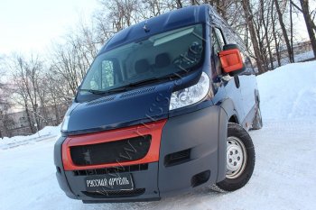 799 р. Реснички на фары (глянец) RA Peugeot Boxer 250 (2006-2014) (Неокрашенные)  с доставкой в г. Омск. Увеличить фотографию 3