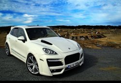 42 299 р. Пластиковый капот TECHART MAGNUM Porsche Cayenne 958 (2010-2014) (Неокрашенный)  с доставкой в г. Омск. Увеличить фотографию 6