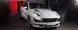 2 749 р. Реснички на фары TECHART Porsche Cayenne 958 (2010-2014) (Неокрашенные)  с доставкой в г. Омск. Увеличить фотографию 3