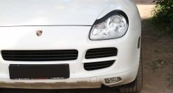 1 259 р. Реснички на фары RA  Porsche Cayenne  955 (2002-2006) (Неокрашенные)  с доставкой в г. Омск. Увеличить фотографию 5