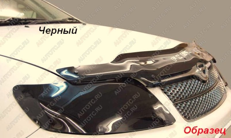 2 199 р. Дефлектор капота CA-Plastic  Toyota Alphard  H10 (2002-2008) дорестайлинг, рестайлинг (серия Classic черный, Без надписи)  с доставкой в г. Омск