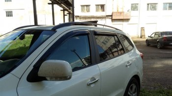 Дефлекторы окон (ветровики) Novline 4 шт Hyundai Santa Fe CM рестайлинг (2009-2012)