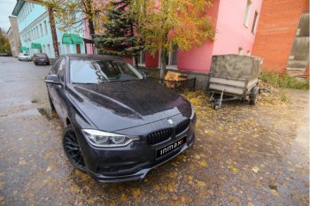 12 999 р. Юбка переднего бампера (Sport,Luxury, SE) INMAX  BMW 3 серия ( F30,  F31) (2015-2018) седан рестайлинг, универсал рестайлинг (неокрашенная)  с доставкой в г. Омск. Увеличить фотографию 2