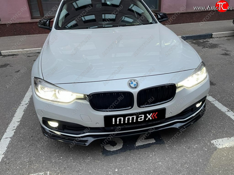 12 999 р. Юбка переднего бампера (Sport,Luxury, SE) INMAX  BMW 3 серия ( F30,  F31) (2015-2018) седан рестайлинг, универсал рестайлинг (неокрашенная)  с доставкой в г. Омск