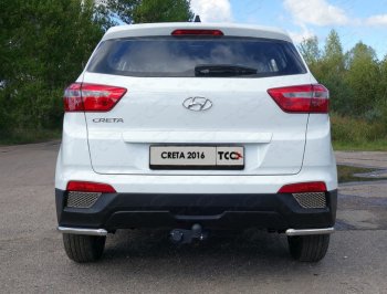 11 749 р. Защита заднего бампера (уголки, d42,4 мм) TCC  Hyundai Creta  GS (2015-2021) дорестайлинг, рестайлинг  с доставкой в г. Омск. Увеличить фотографию 1