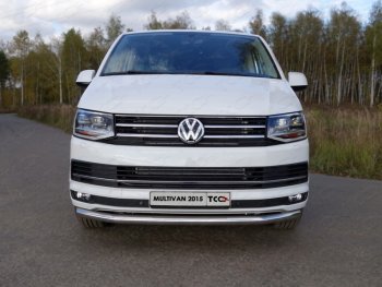 Защита переднего бампера нижняя d60,3 мм ТСС Тюнинг Volkswagen Transporter T6 дорестайлинг (2015-2019)  (нержавейка)