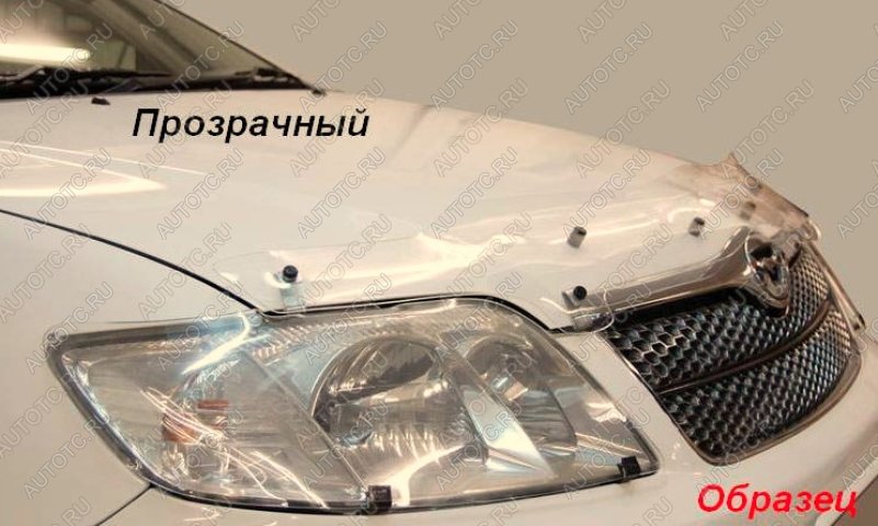 1 799 р. Дефлектор капота (рынок Японии правый руль) CA-Plastic Subaru Impreza GK седан дорестайлинг (2016-2020) (серия Classic прозрачный, с надписью)  с доставкой в г. Омск