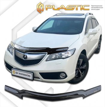 1 839 р. Дефлектор капота CA-Plastic  Acura RDX  TB3, TB4 (2012-2018) дорестайлинг, рестайлинг (classic черный, без надписи)  с доставкой в г. Омск. Увеличить фотографию 1