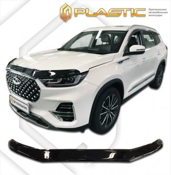 2 099 р. Дефлектор капота CA-Plastic  Chery Tiggo 8 PRO (2021-2025) (classic черный, без надписи)  с доставкой в г. Омск. Увеличить фотографию 1