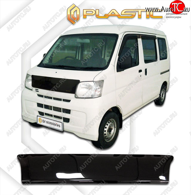 1 759 р. Дефлектор капота CA-Plastic  Daihatsu Hijet  S320 минивэн (2004-2007) дорестайлинг (classic черный, без надписи)  с доставкой в г. Омск