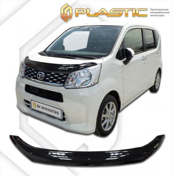 1 759 р. Дефлектор капота CA-Plastic Daihatsu Move  дорестайлинг (2014-2017) (classic черный, без надписи)  с доставкой в г. Омск. Увеличить фотографию 1