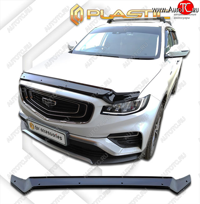 2 079 р. Дефлектор капота CA-Plastic  Geely Atlas Pro  NL3 (2019-2025) (classic черный, без надписи)  с доставкой в г. Омск