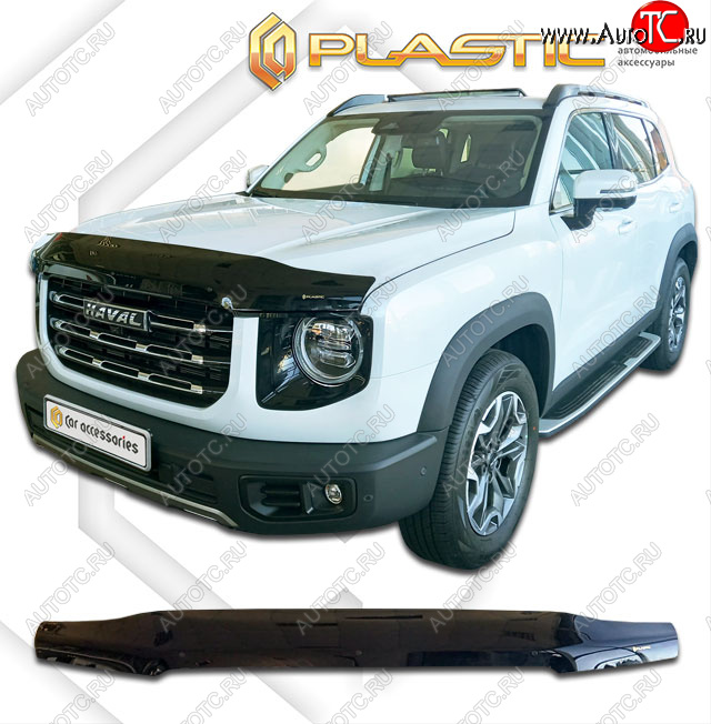 2 199 р. Дефлектор капота CA-Plastic  Haval Dargo (2022-2025) (classic черный, без надписи)  с доставкой в г. Омск