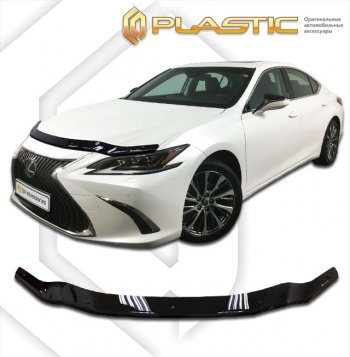 1 759 р. Дефлектор капота CA-Plastic  Lexus ES350  XV70 (2018-2022) дорестайлинг, рестайлинг (classic черный, без надписи)  с доставкой в г. Омск. Увеличить фотографию 1