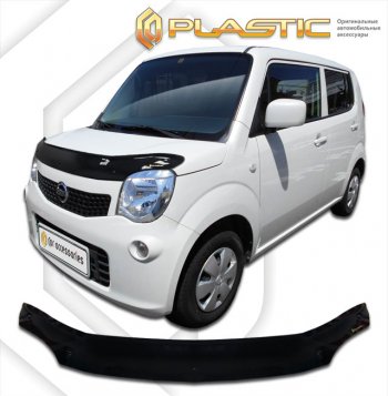 1 759 р. Дефлектор капота CA-Plastic  Nissan Moco  3 (2011-2016) G33 (classic черный, без надписи)  с доставкой в г. Омск. Увеличить фотографию 1