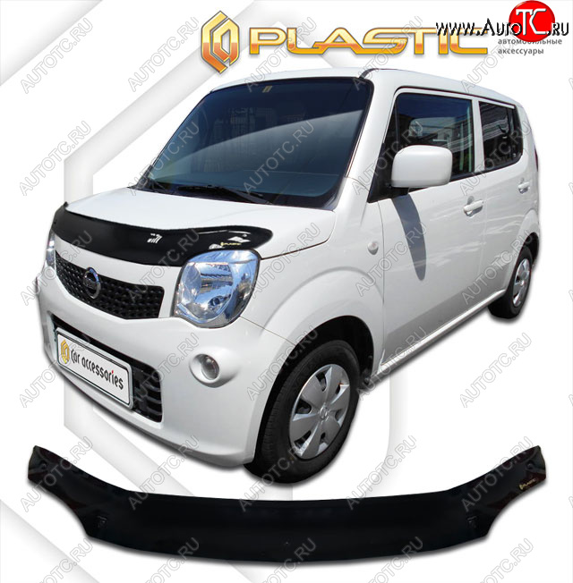 1 759 р. Дефлектор капота CA-Plastic  Nissan Moco  3 (2011-2016) G33 (classic черный, без надписи)  с доставкой в г. Омск