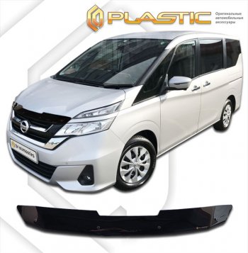 Дефлектор капота CA-Plastic Nissan (Нисан) Serena (Серена)  C27 (2016-2019) C27 минивэн дорестайлинг