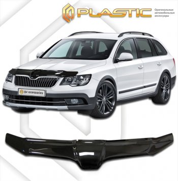 Дефлектор капота CA-Plastic Skoda (Шкода) Superb (Супер)  (B6) 3T (2013-2015) (B6) 3T лифтбэк рестайлинг