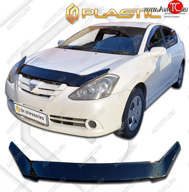 2 159 р. Дефлектор капота CA-Plastic  Toyota Caldina  T240 (2005-2007) универсал рестайлинг (classic черный, без надписи)  с доставкой в г. Омск