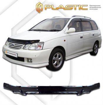 1 759 р. Дефлектор капота CA-Plastic Toyota Gaia XM10 дорестайлинг (1998-2001) (classic черный, без надписи)  с доставкой в г. Омск. Увеличить фотографию 1