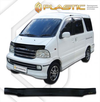 1 679 р. Дефлектор капота CA-Plastic Toyota Sparky S200 (2000-2003) (classic черный, без надписи)  с доставкой в г. Омск. Увеличить фотографию 1