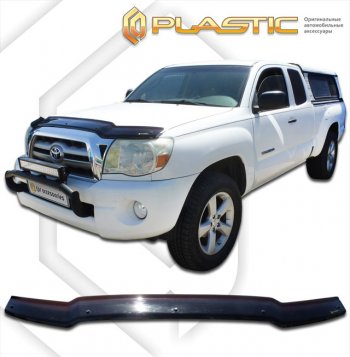 1 839 р. Дефлектор капота CA-Plastic Toyota Tacoma N200 PickUp AccessCab дорестайлинг (2004-2011) (classic черный, без надписи)  с доставкой в г. Омск. Увеличить фотографию 1