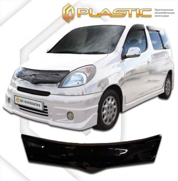 1 999 р. Дефлектор капота CA-Plastic  Toyota Yaris Verso  XP20 (1999-2006) дорестайлинг, рестайлинг (classic черный, без надписи)  с доставкой в г. Омск. Увеличить фотографию 1