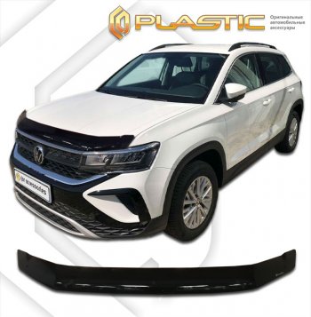 1 839 р. Дефлектор капота CA-Plastic  Volkswagen Taos (2020-2022) (classic черный, без надписи)  с доставкой в г. Омск. Увеличить фотографию 1