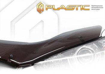 1 999 р. Дефлектор капота CA-Plastic Honda Civic 9 FK хэтчбэк (2011-2016) (classic полупрозрачный, без надписи)  с доставкой в г. Омск. Увеличить фотографию 1