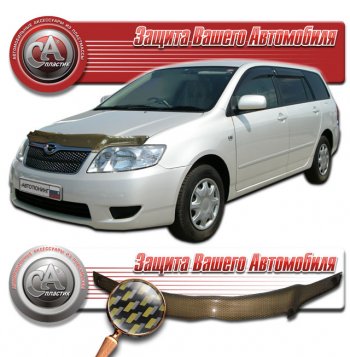 Дефлектор капота CA-Plastic Toyota (Тойота) Corolla Fielder (Королла)  E120 (2004-2006) E120 универсал 2-ой рестайлинг