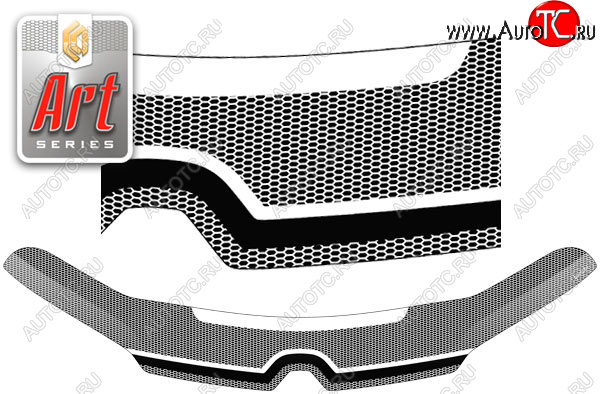 2 299 р. Дефлектор капота CA-Plastic  Renault Sandero Stepway  (B8) (2014-2018) дорестайлинг (Серия Art черная)  с доставкой в г. Омск