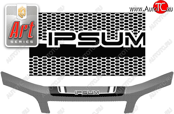 2 199 р. Дефлектор капота CA-Plastic  Toyota Ipsum  SXM10 (1998-2001) рестайлинг (серия ART графит)  с доставкой в г. Омск