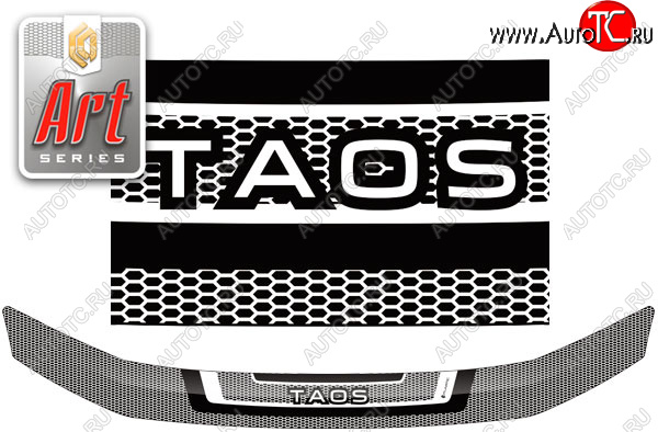 2 299 р. Дефлектор капота CA-Plastic  Volkswagen Taos (2020-2022) (Серия Art графит)  с доставкой в г. Омск