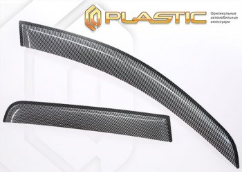 2 199 р. Дефлектора окон CA-Plastic  Nissan Moco  3 (2011-2016) G33 (шелкография карбон-серебро)  с доставкой в г. Омск. Увеличить фотографию 1