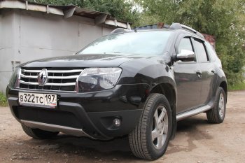 4 199 р. Защитная сетка в бампер (низ, ячейка 4х10 мм) Стрелка11 Премиум Renault Duster HS дорестайлинг (2010-2015) (Чёрная)  с доставкой в г. Омск. Увеличить фотографию 2