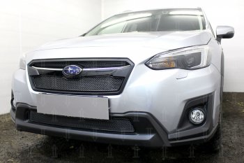 4 199 р. Защитная сетка в бампер (низ, ячейка 4х10 мм) Стрелка11 Премиум Subaru XV GT/G24 дорестайлинг (2017-2021) (Чёрная)  с доставкой в г. Омск. Увеличить фотографию 4