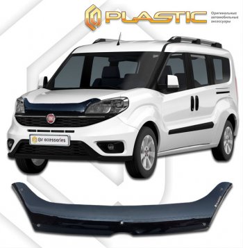 1 759 р. Дефлектор капота CA-Plastic  Fiat Doblo  263 (2015-2022) рестайлинг (classic черный, без надписи)  с доставкой в г. Омск. Увеличить фотографию 1