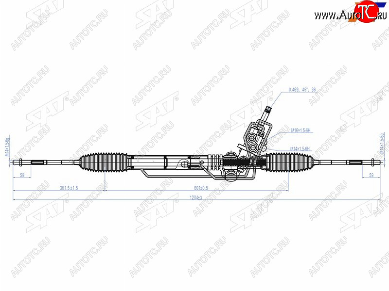 18 449 р. Рейка рулевая RHD SAT  Subaru Impreza  GH - Legacy ( BL/B13,  BL,B13)  с доставкой в г. Омск