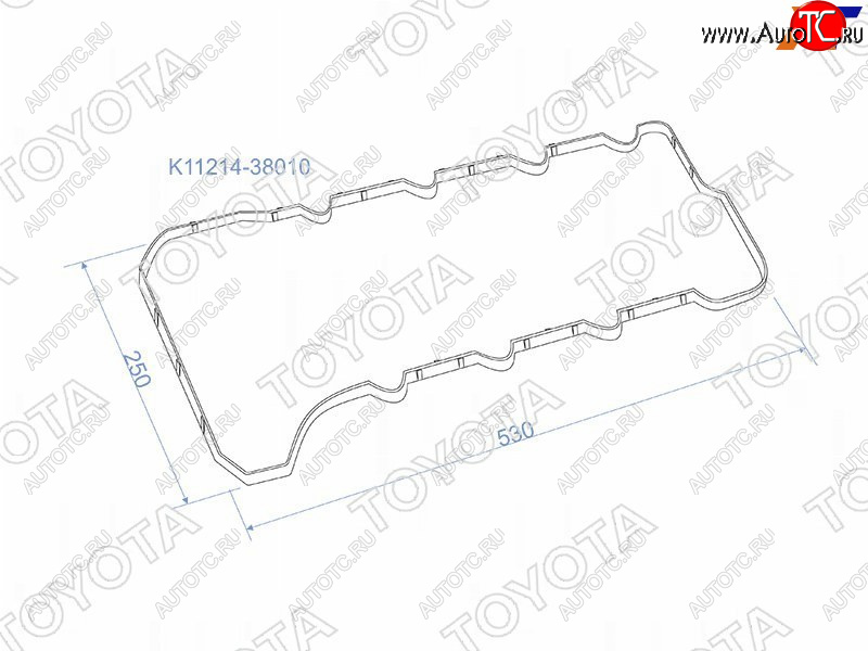 1 649 р. Прокладка клапанной крышки (3URFE) TOYOTA Lexus LX570 J200 дорестайлинг (2007-2012)  с доставкой в г. Омск