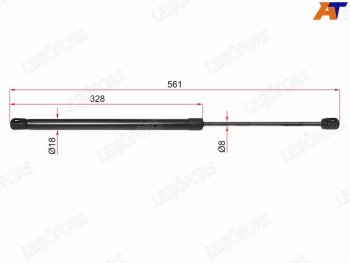 Упоры капота LESJOFORS Volkswagen Touareg GP дорестайлинг (2002-2007)