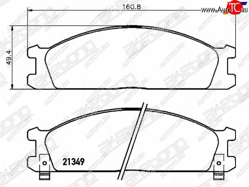 2 149 р. Колодки тормозные AKEBONO (передние) Nissan Pathfinder R50 дорестайлинг (1995-1999)  с доставкой в г. Омск