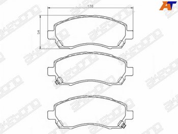 Колодки тормозные AKEBONO (передние) Subaru Legacy BH/BE12 универсал (1998-2003)